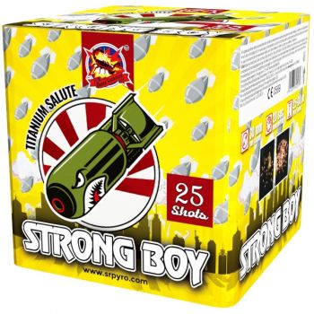 SR Pyro Fireworks Silvester F3 Batterie Feuerwerk "Strong Boy" 25 Schuss